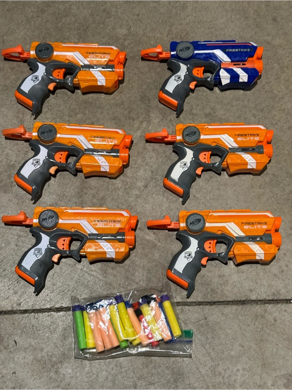 Nerf Firestrike Elite Foam Dart Blaster Set - Orange & Blue Accents